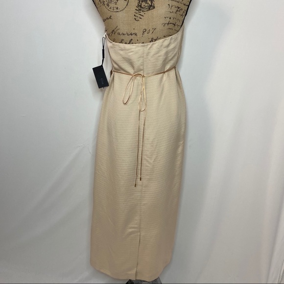 NWT Calvin Klein Collection Gold Draped Dress